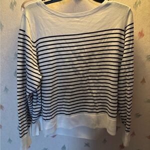 Striped White and Black Sweater